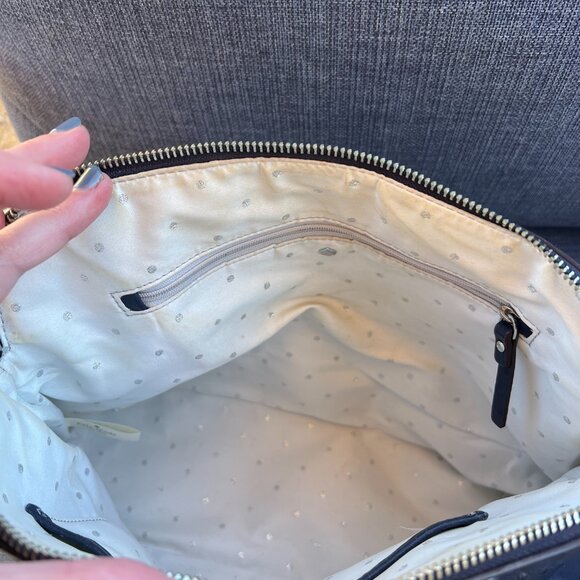 Kate Spade Blue Ostrich Leather Satchel Bag - Picture 3 of 4